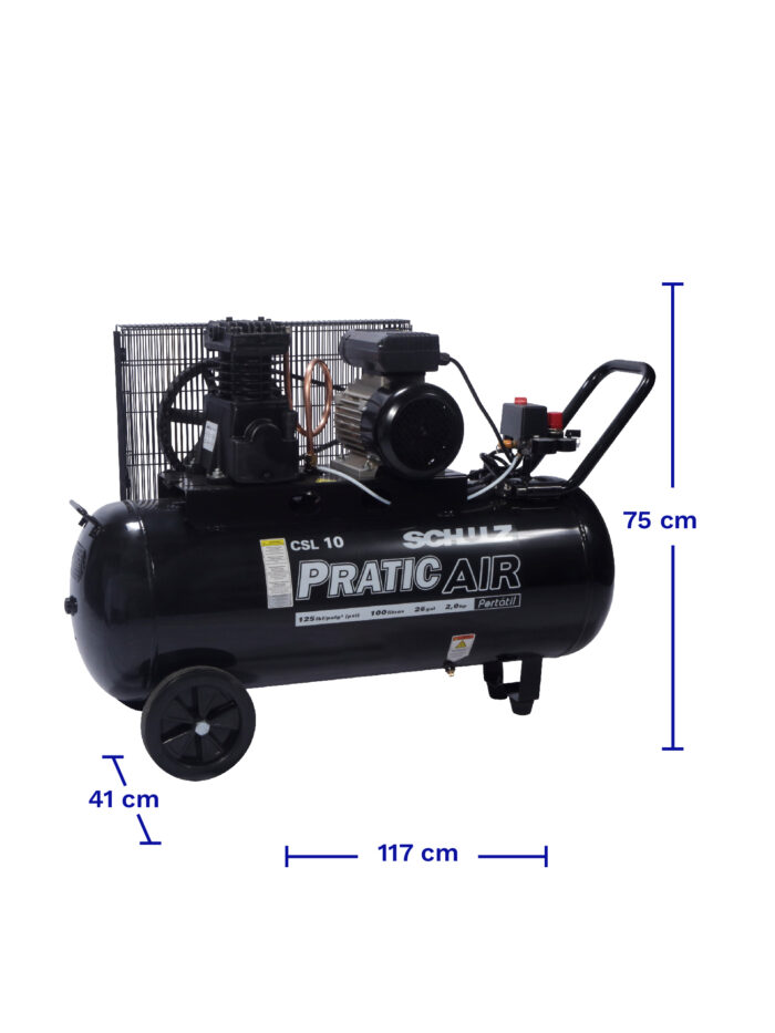 COMPRESOR PRATIC CSL-10/100 DIMENSIONES