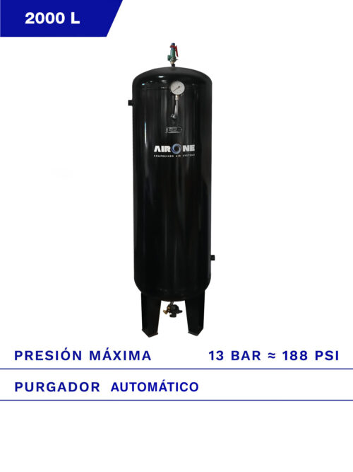 ESTANQUE SEPARADOR DE CONDENSADO AIRONE 2000L 13 BAR PURGA AUTOMATICA