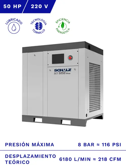 COMPRESOR DE TORNILLO SCHULZ SCT 5050 FLEX 50HP